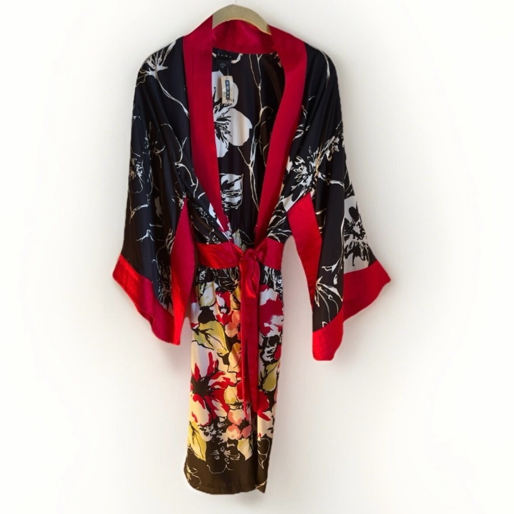 Soma 100% Silk Washable Kimono Robe - Picture 1 of 5